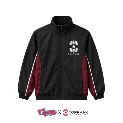 TopRank Two Toned Embroidered Windbreaker