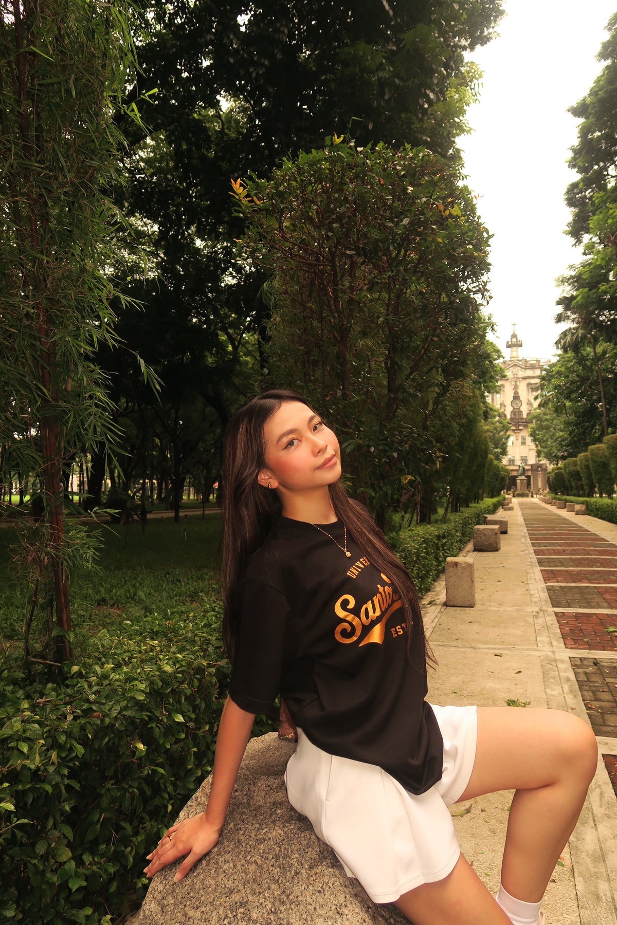 Santo Tomas Swoosh (Oversized) - Black