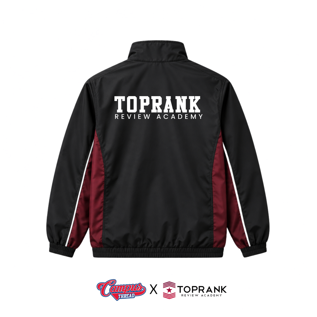 TopRank Two Toned Embroidered Windbreaker