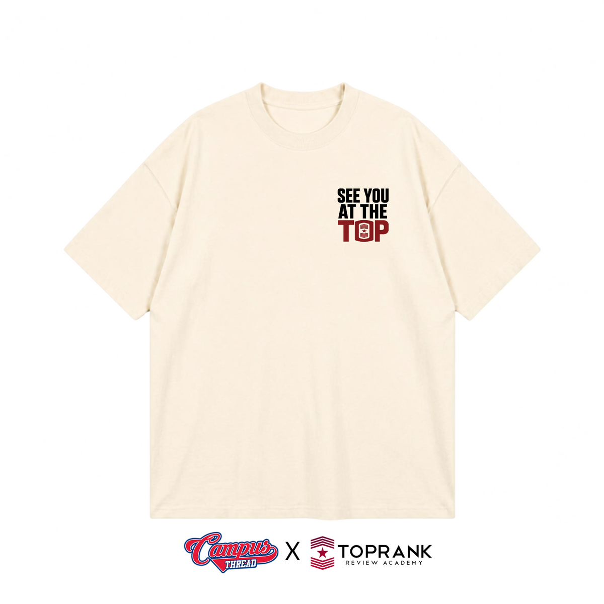 See you at the Top Oversized Tee - Cream